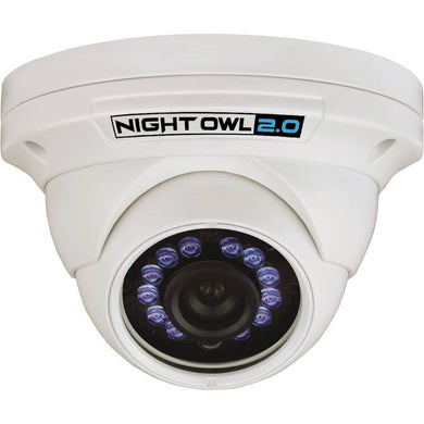Night Owl - Indoor/Outdoor 1080p Wired Dome Camera - White