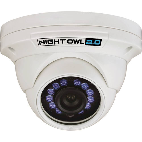 Night Owl - Indoor/Outdoor 1080p Wired Dome Camera - White