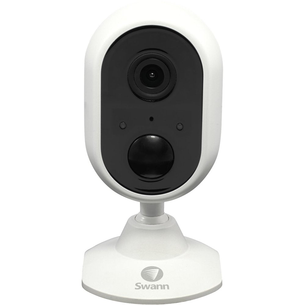 Swann - Indoor 1080p Wi-Fi Wireless Network Surveillance Camera - Black/White